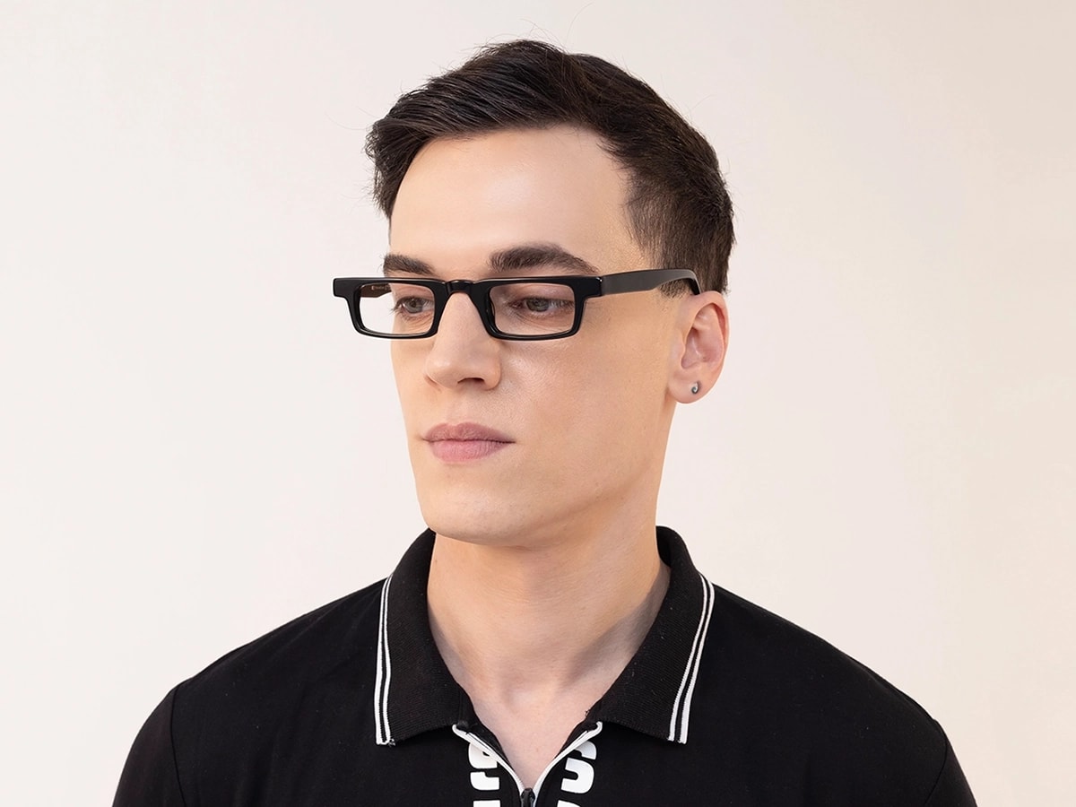 Black Spring Hinge Glasses 43