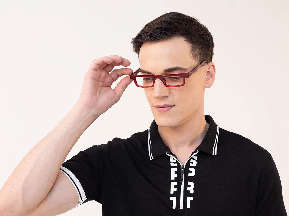 Rectangle Red Glasses 42