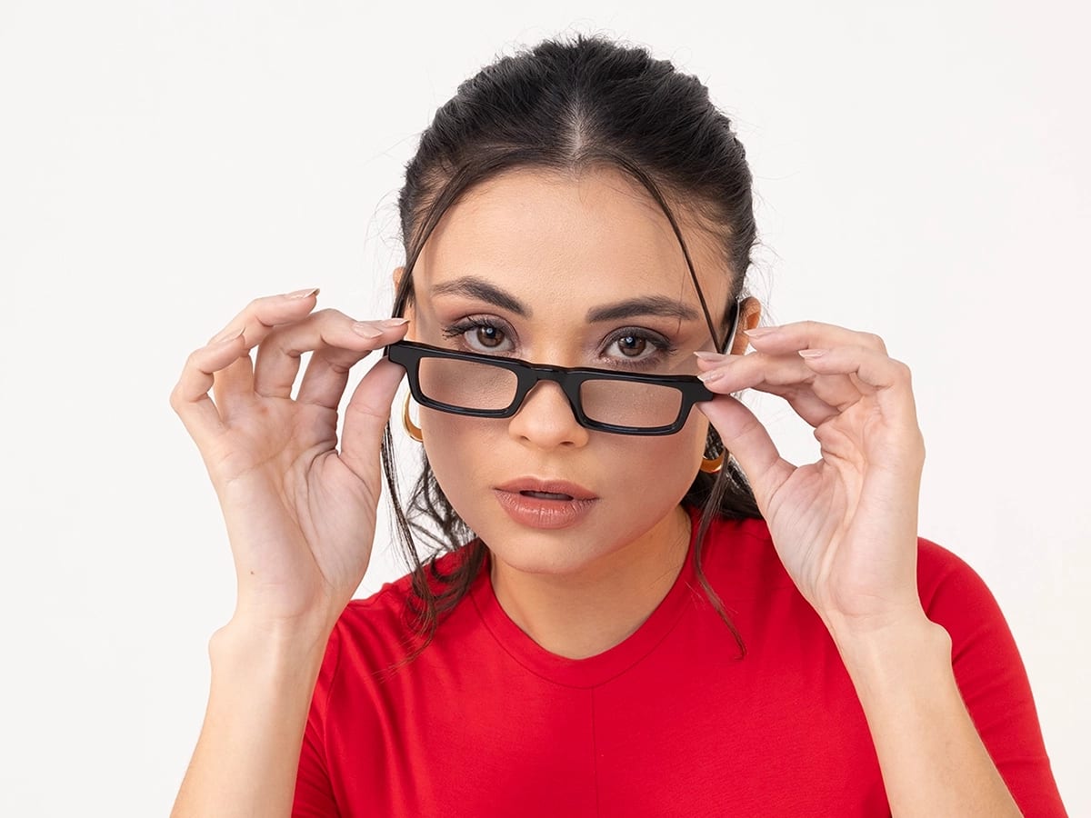Black Spring Hinge Glasses 53