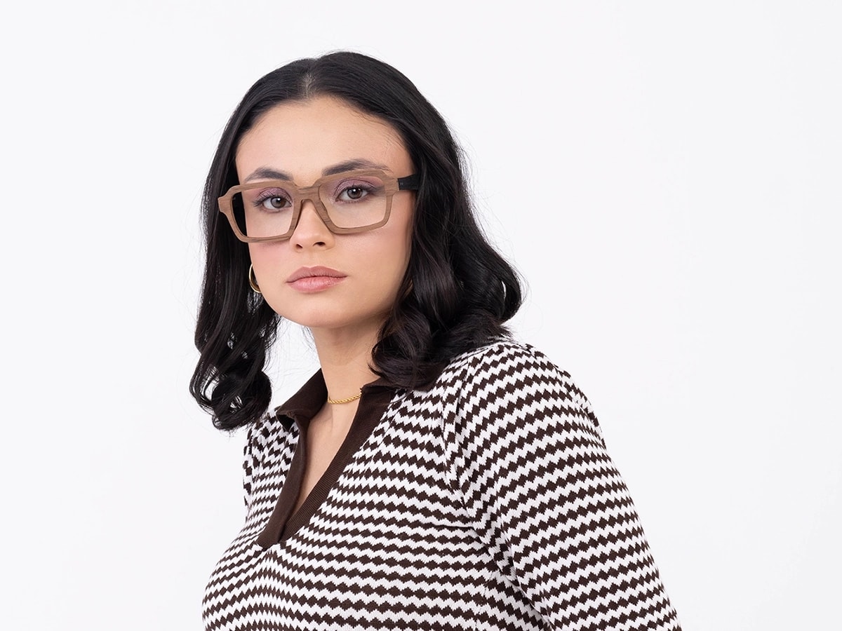 Natural Wood Frame Glasses Men51