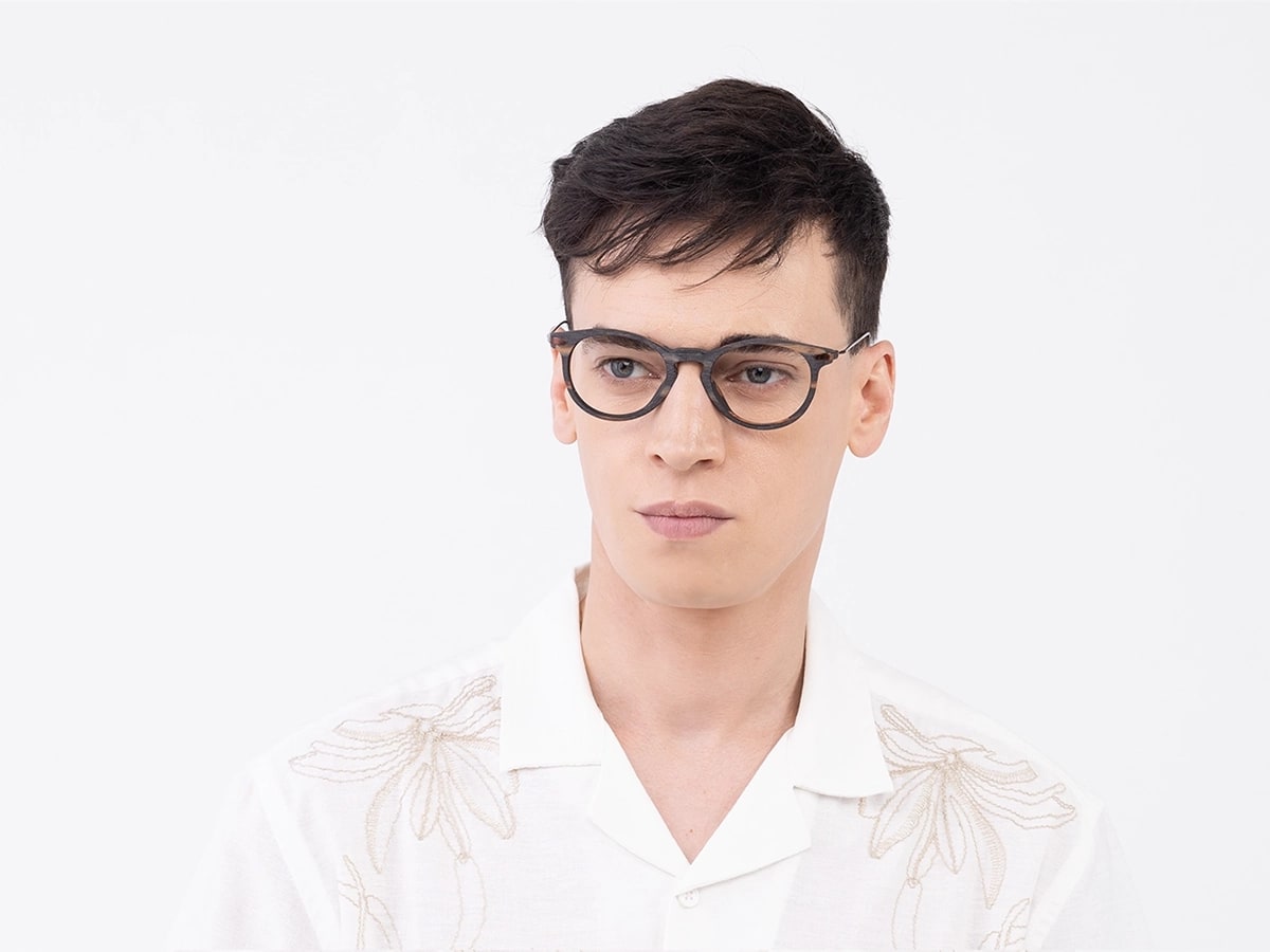 Wooden Grey Tortoise Glasses. 41