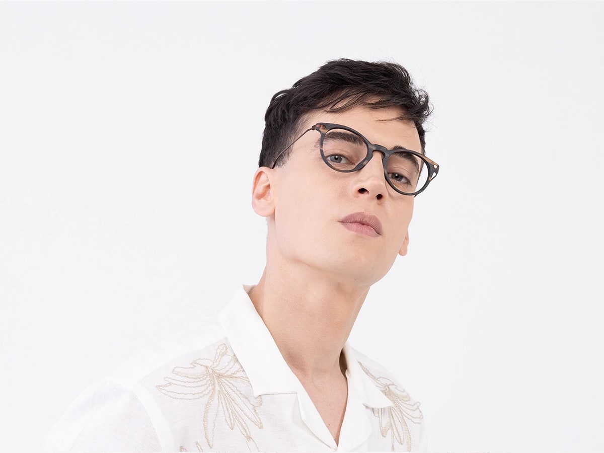 Wooden Grey Tortoise Glasses. 42