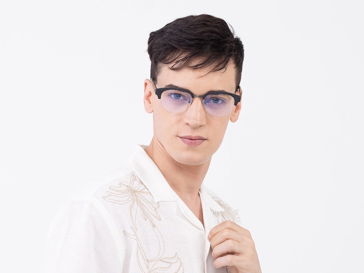 Round Wooden Frame Eyeglasses 42