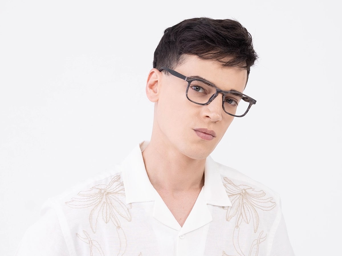 Slate Grey Pine Wooden Frame Eyeglasses 42
