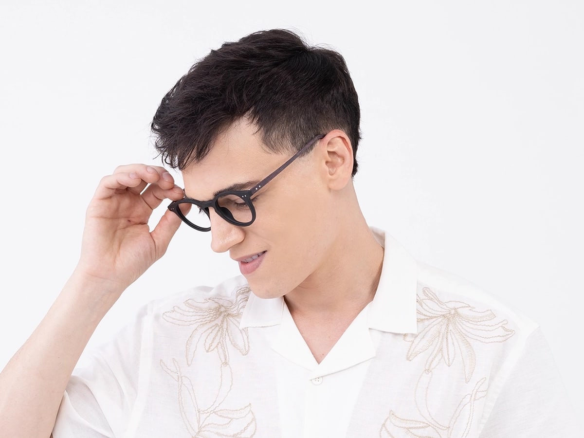 Oval Wooden Full Rim Glasses 43