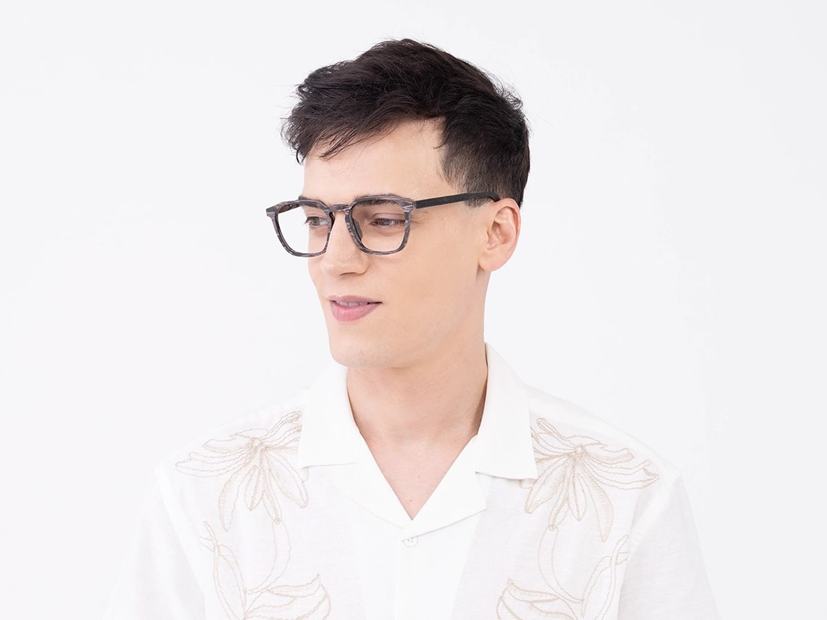 Slate Grey Pine Wooden Frame Glasses 43