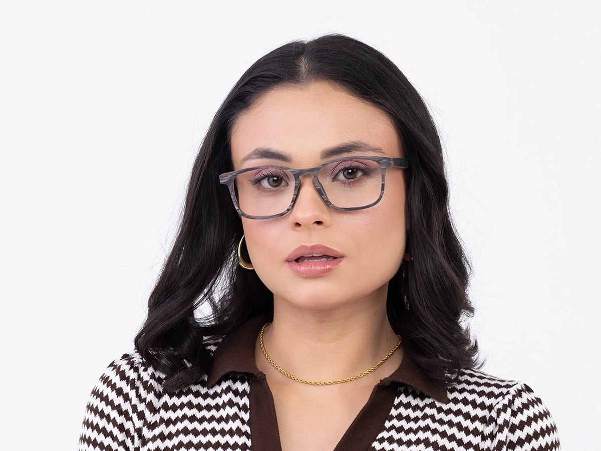 Slate Grey Pine Wooden Frame Eyeglasses 51