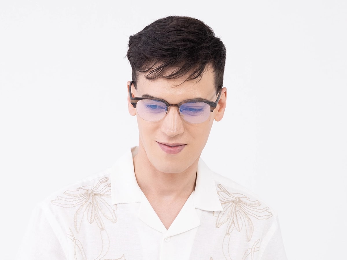 Round Wooden Tortoise Glasses 41