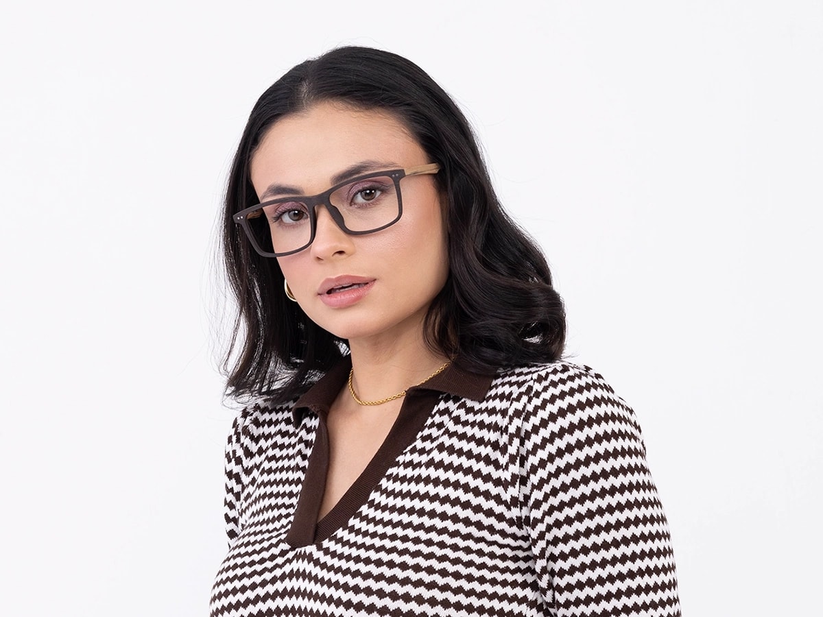 Wooden Rectangle Glasses 53