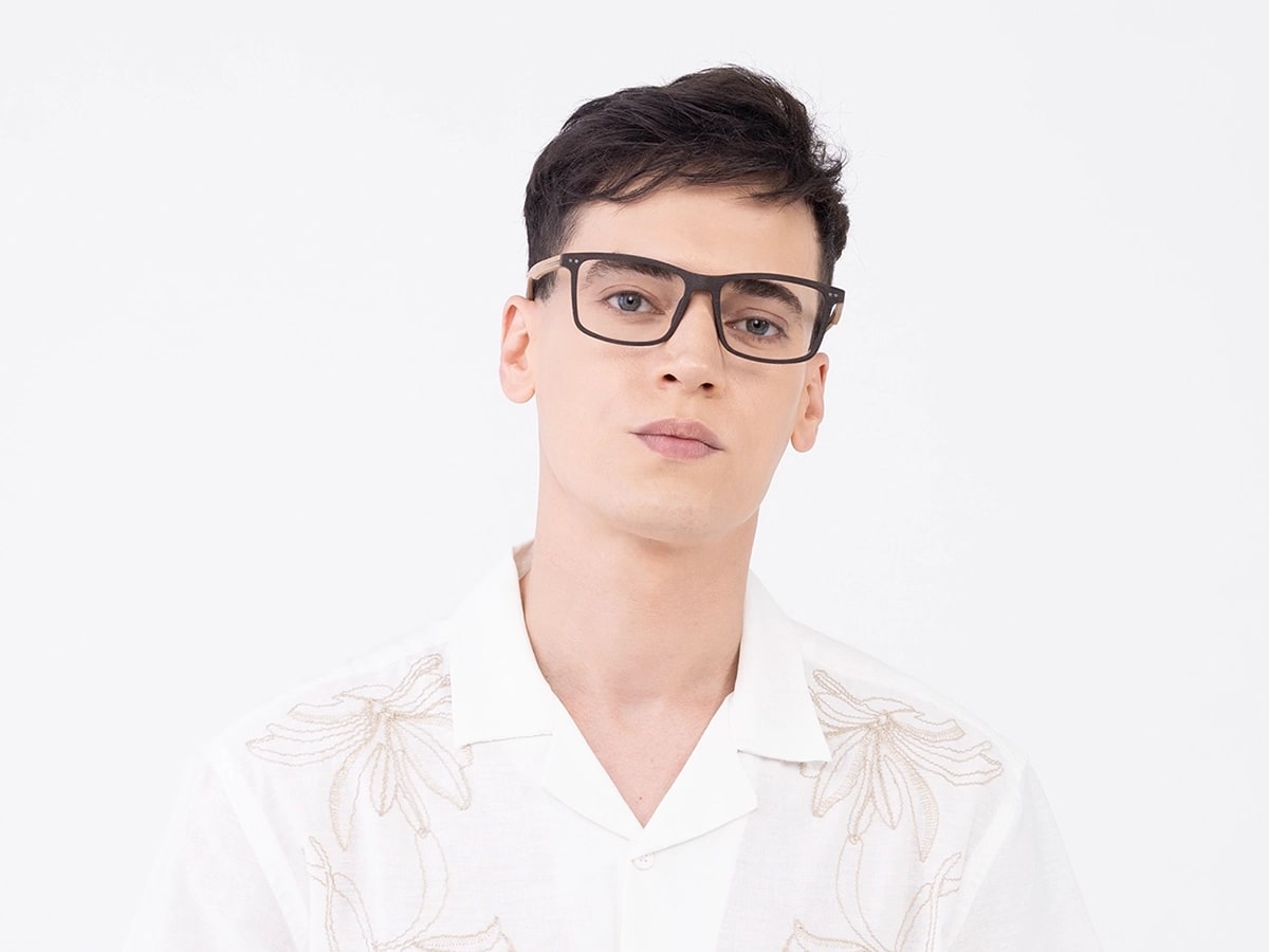 Wooden Rectangle Glasses 41