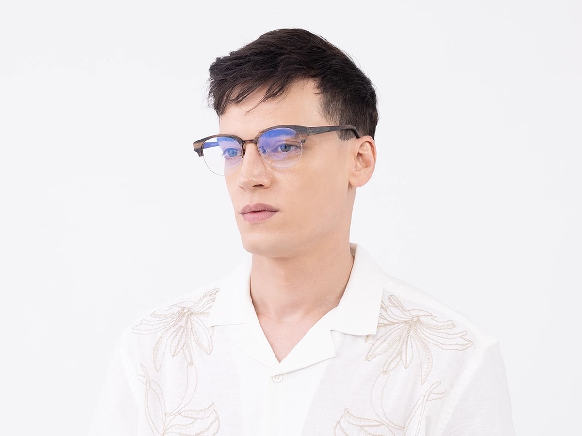 Round Wooden Tortoise Glasses 43