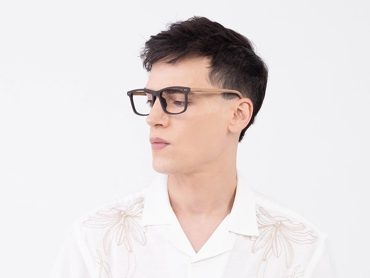 Wooden Rectangle Glasses 43