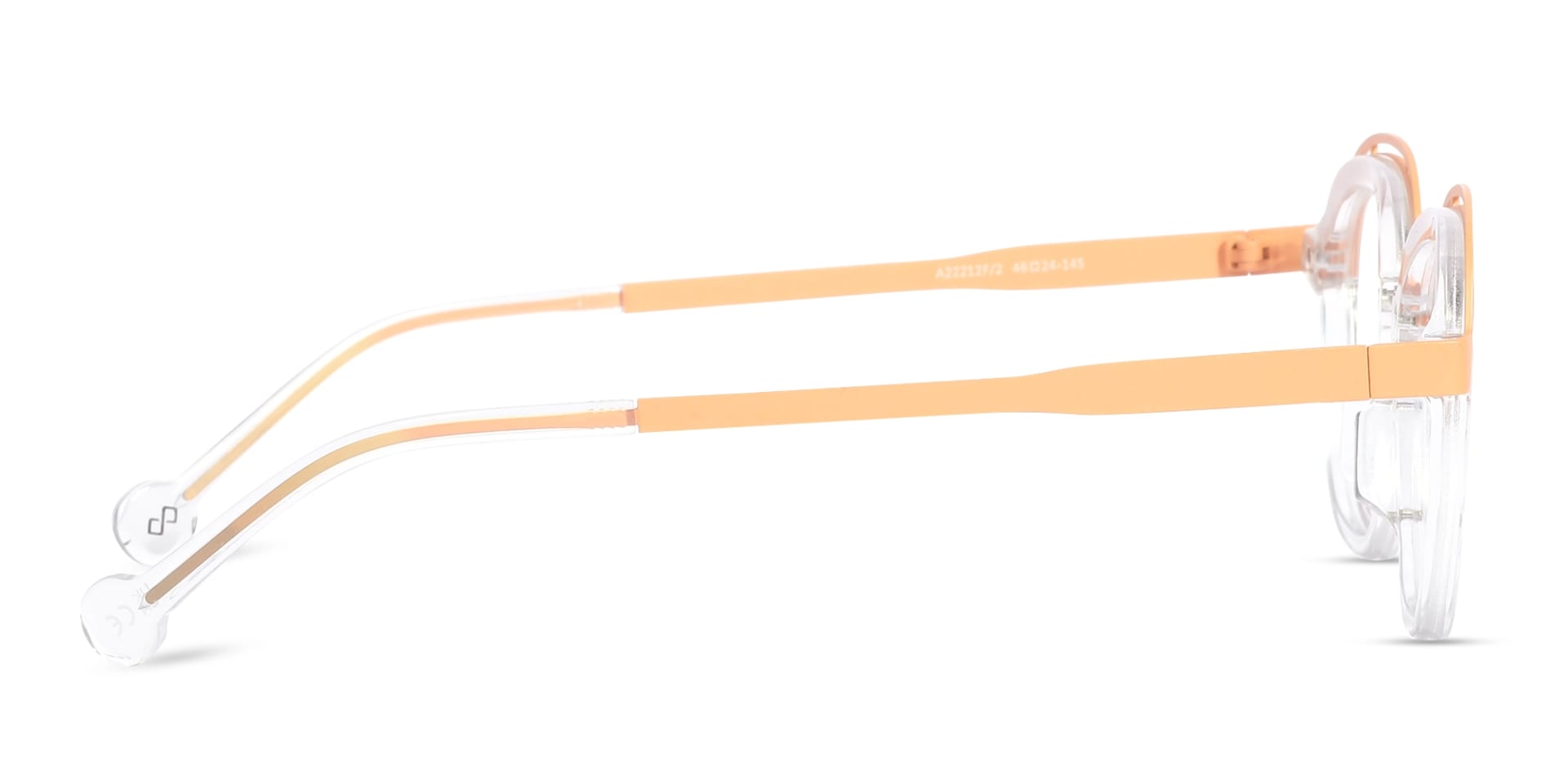 Clear Peach Square Glasses 4