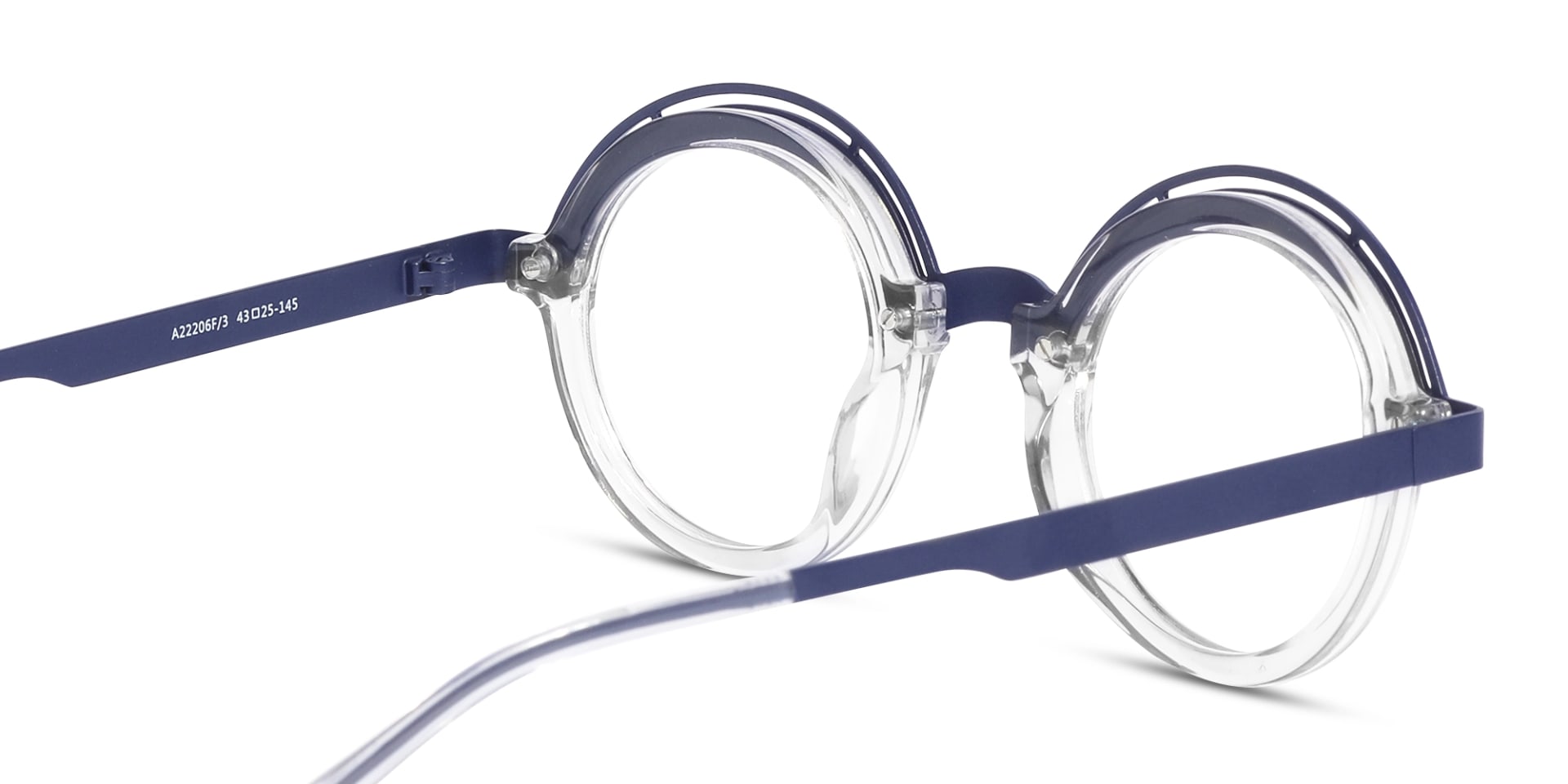 Crystal Clear Denim Blue Glasses 5