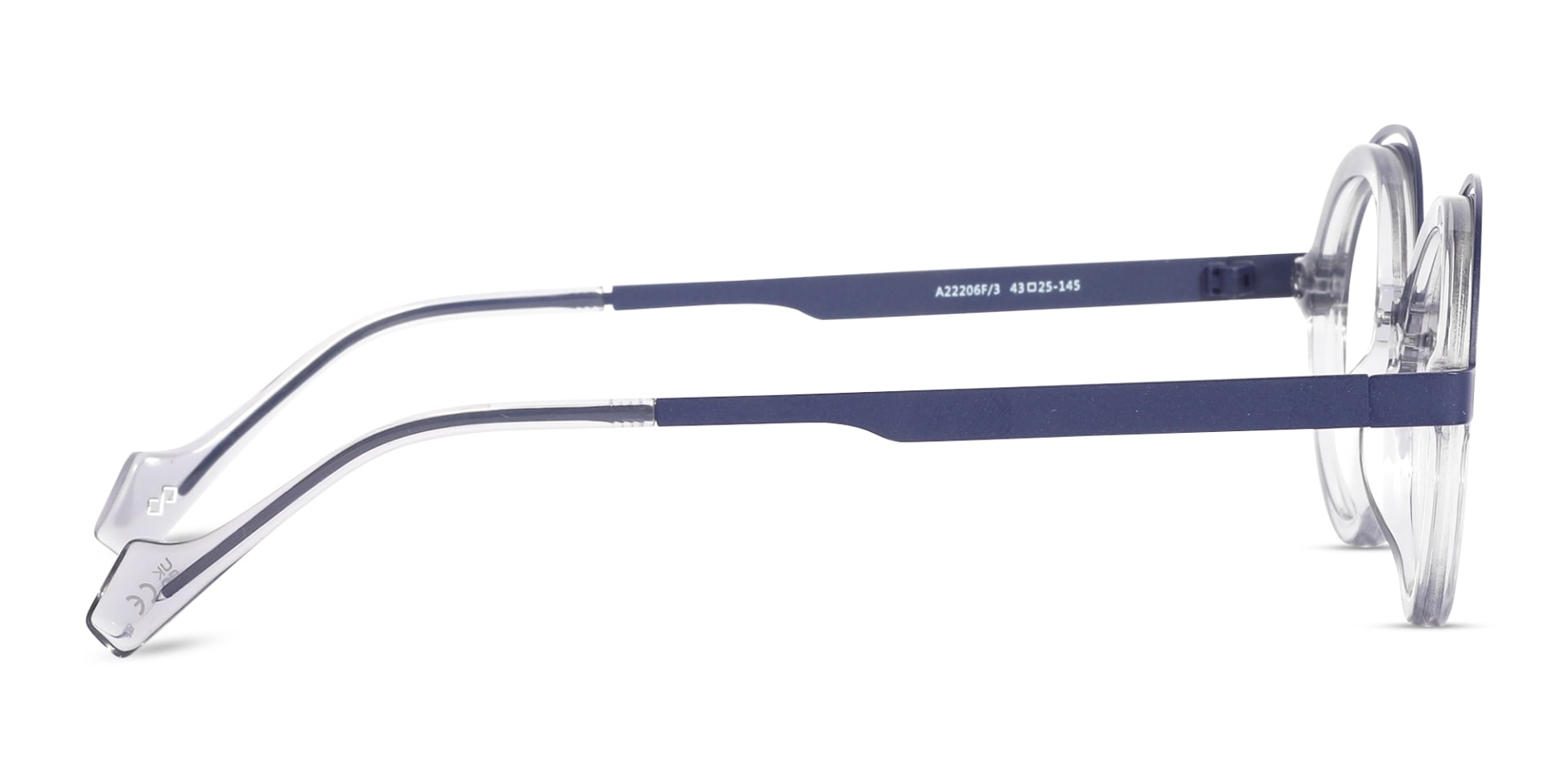 Crystal Clear Denim Blue Glasses 4