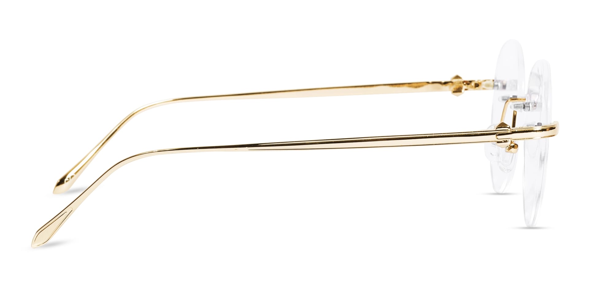 Round Gold Rimless Eyeglasses 4