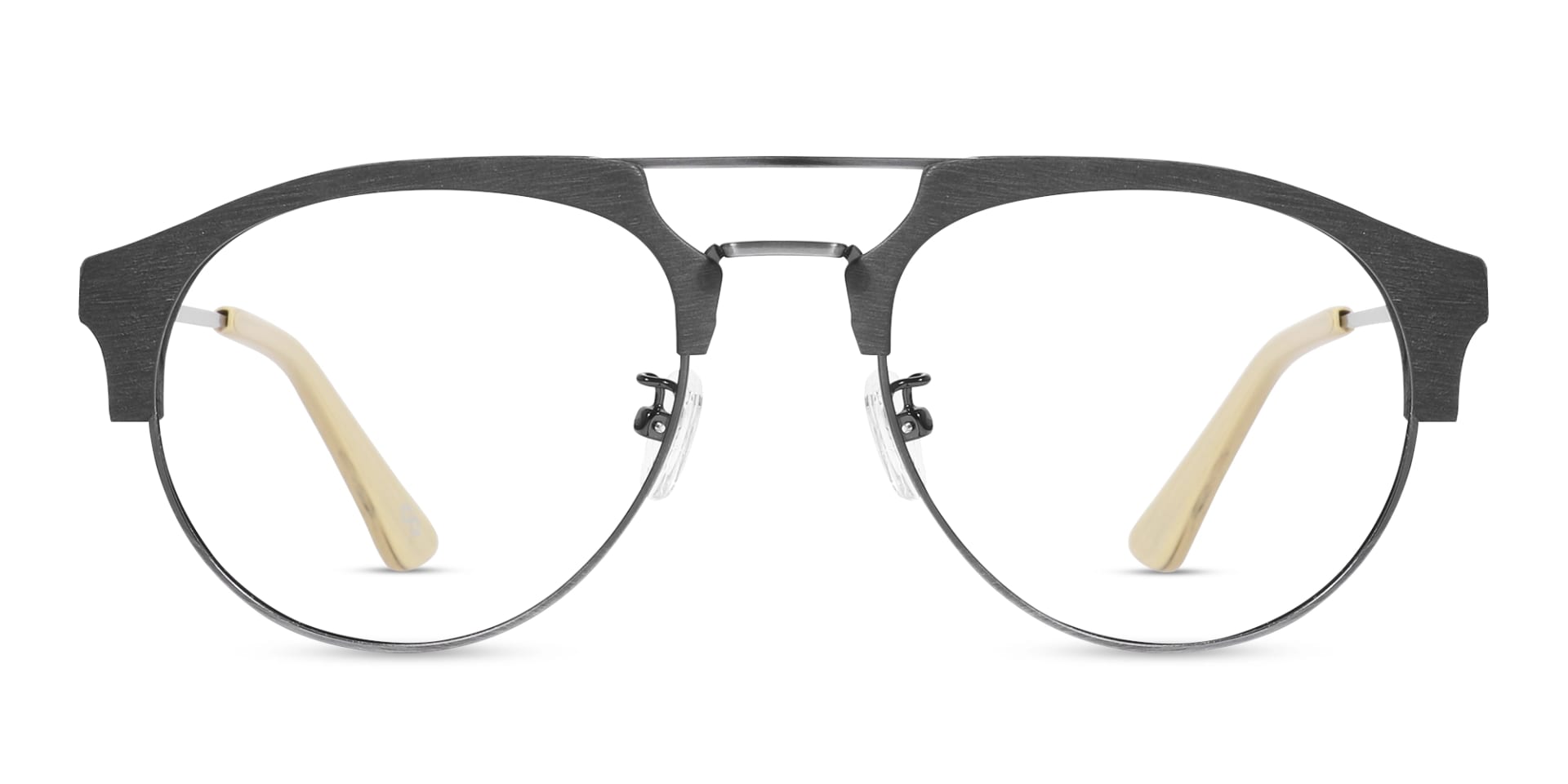 wooden Full Rim Double Bridge Glasses 1