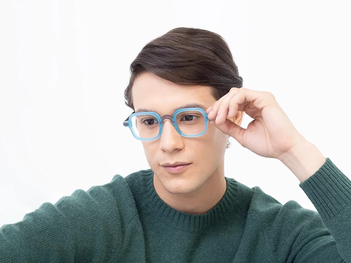 Blue Square Glasses Frame43