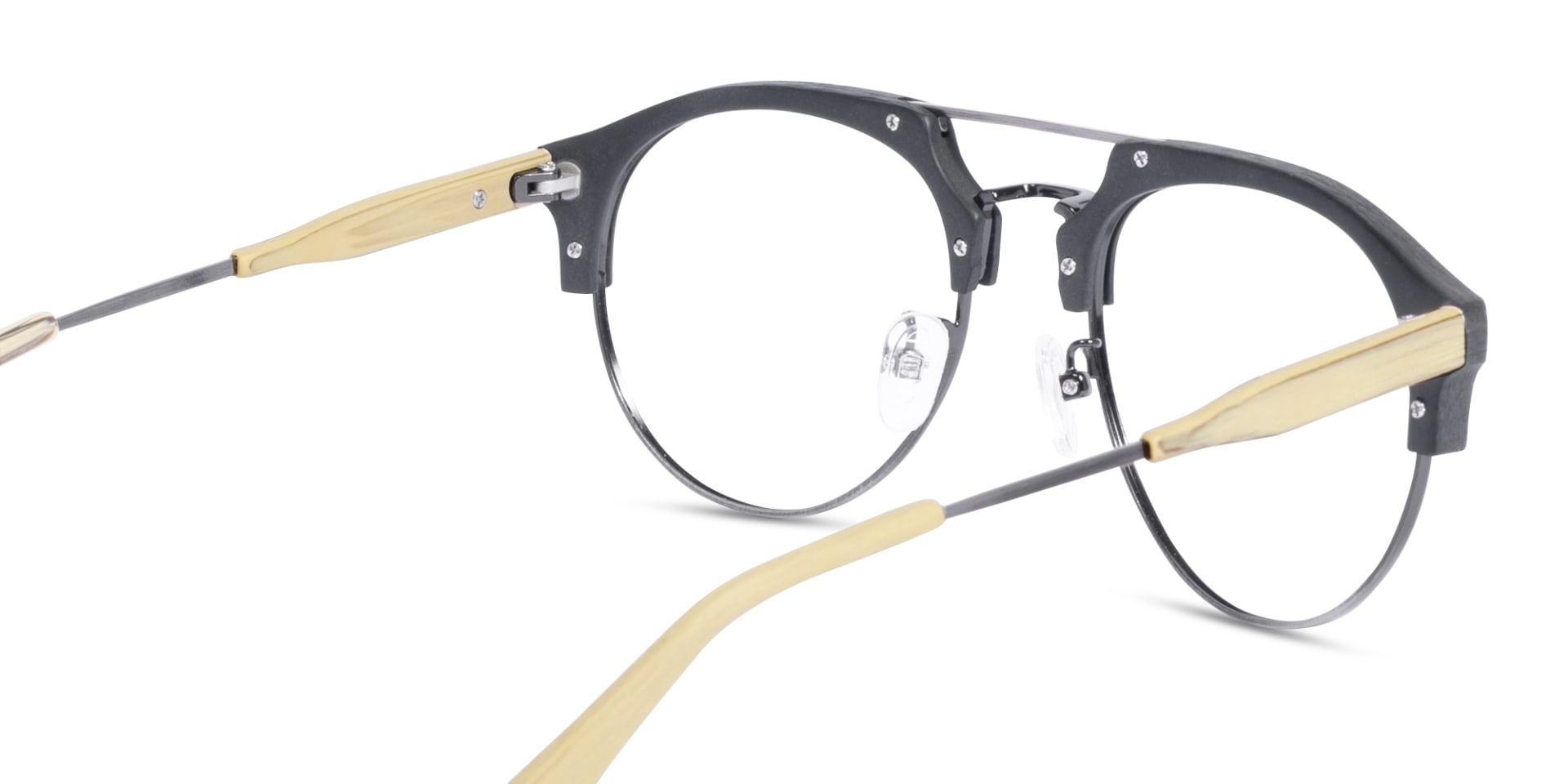wooden Full Rim Double Bridge Glasses 5