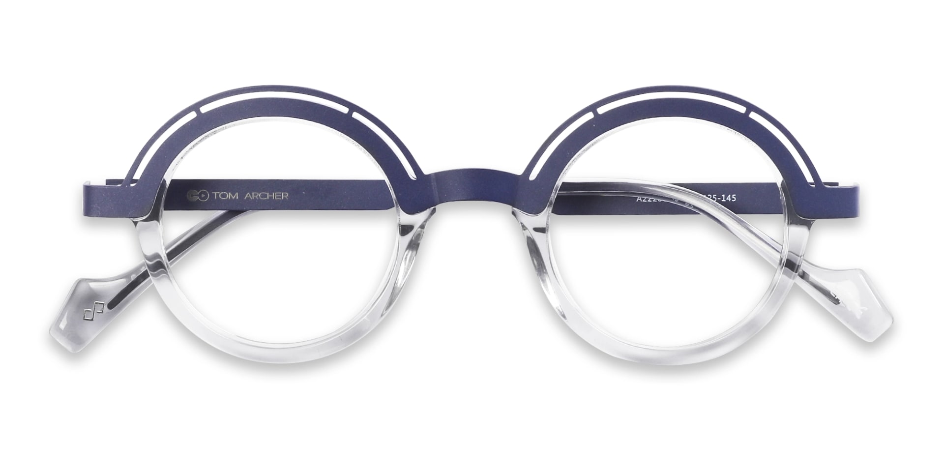 Crystal Clear Denim Blue Glasses 6