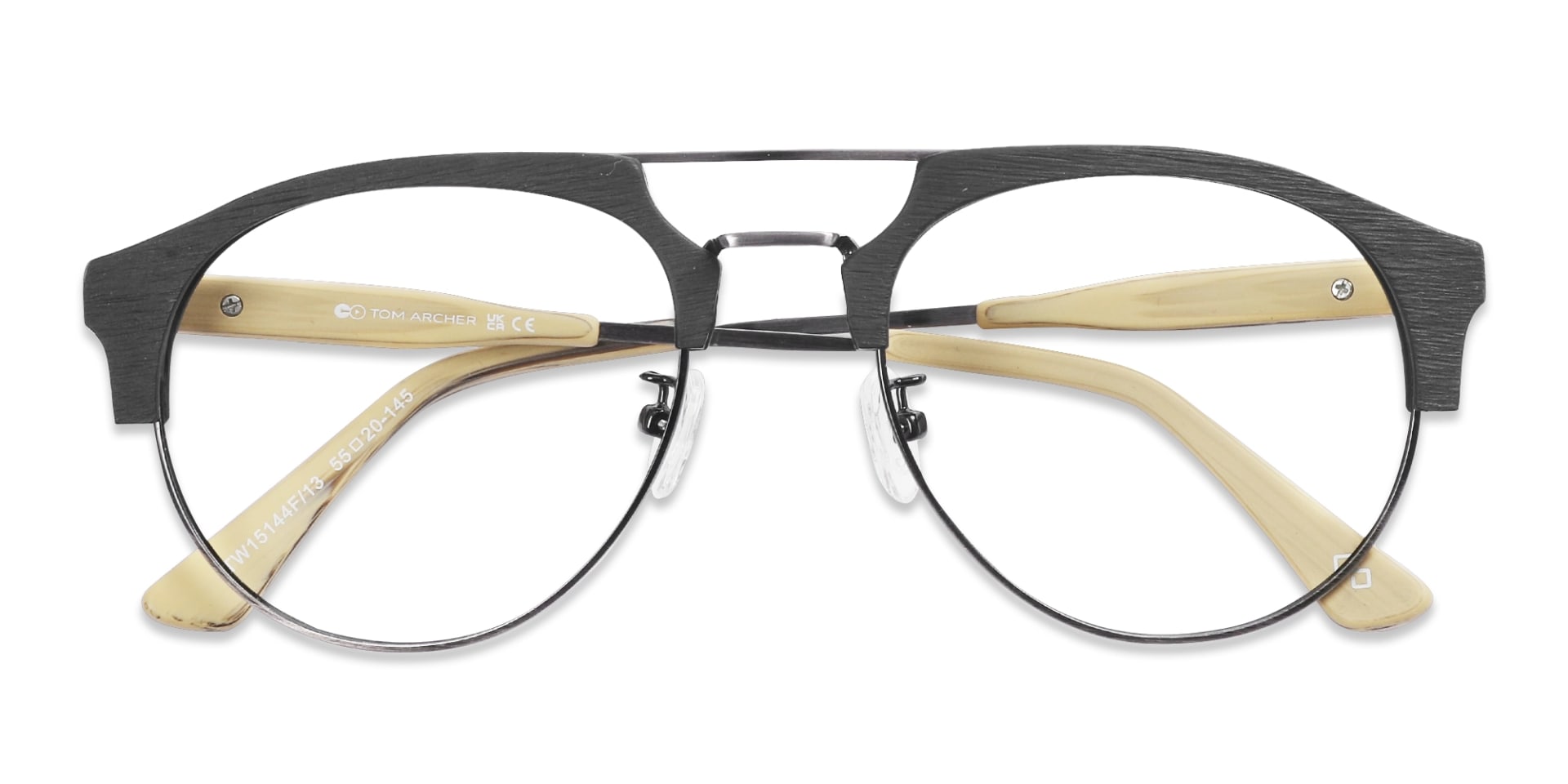 wooden Full Rim Double Bridge Glasses 6