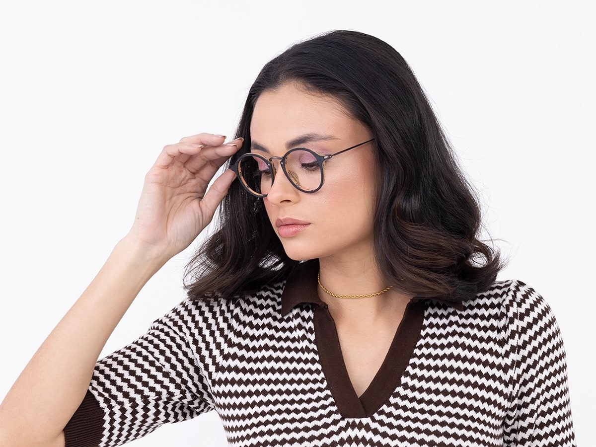 Ebony Gunmetal Wooden Glasses 53