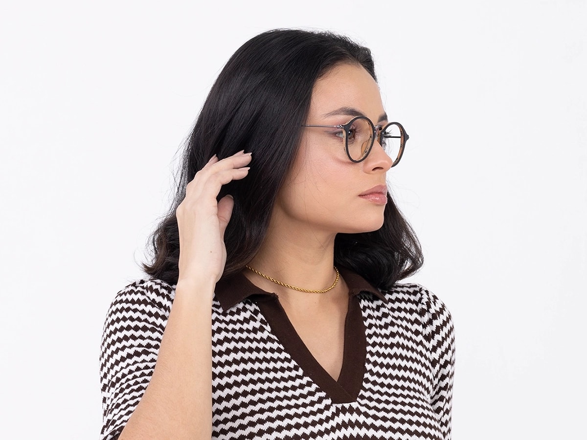 Ebony Gunmetal Wooden Glasses 52