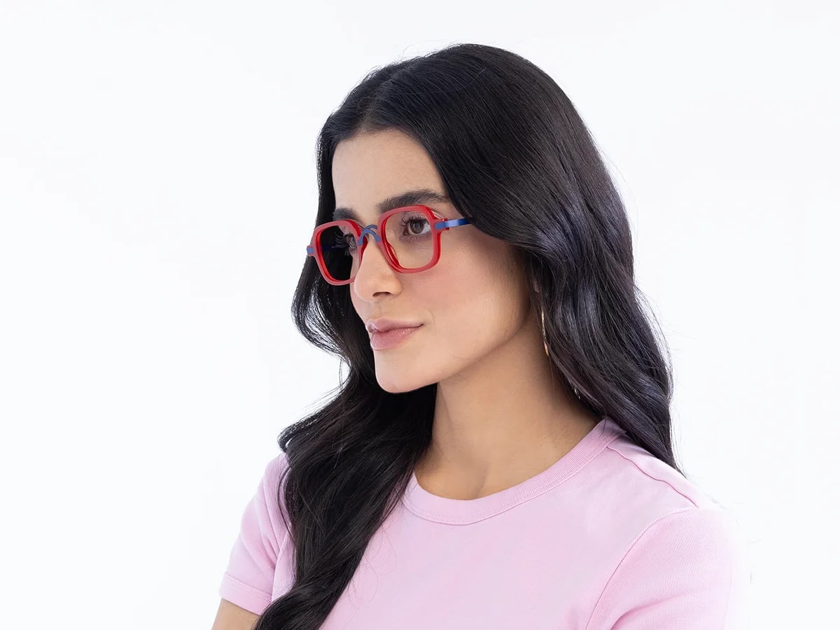 Red Square Eyeglasses 53