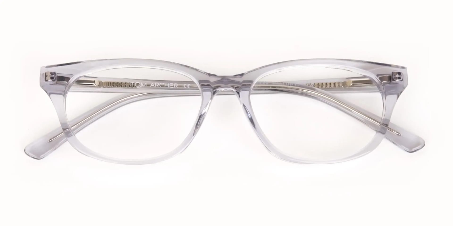 Grey Crystal Rectangular Glasses Unisex-2