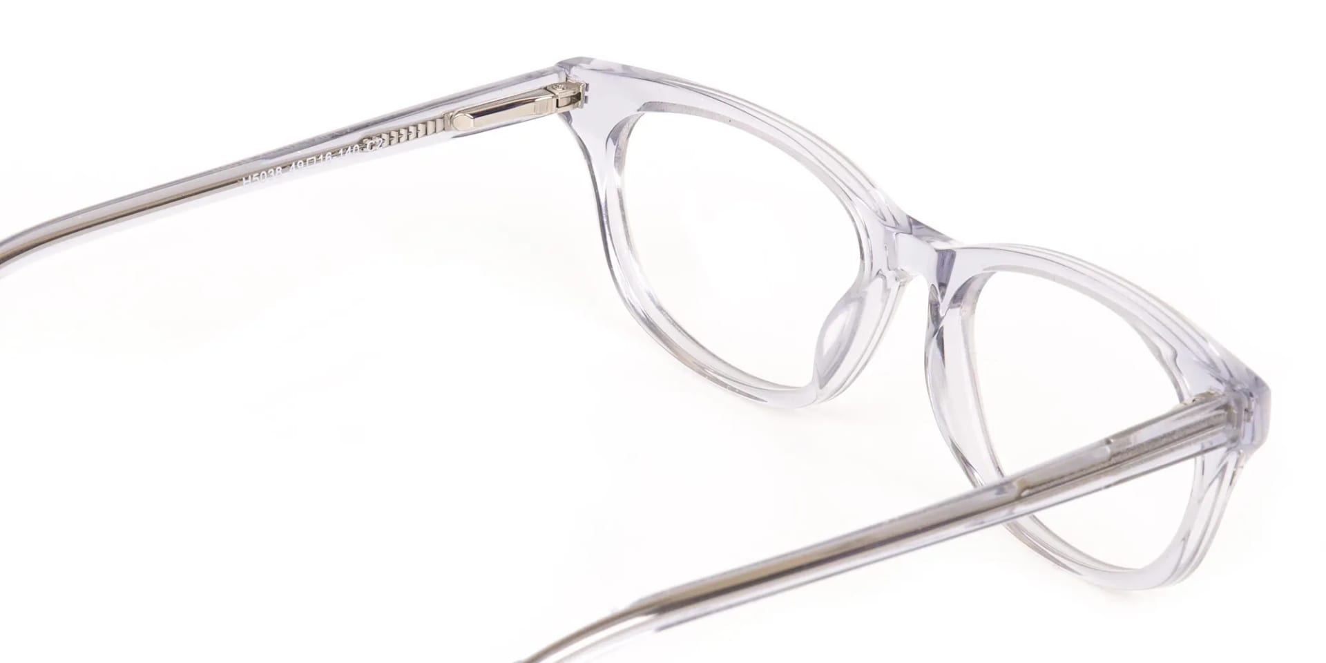 Grey Crystal Rectangular Glasses Unisex-2