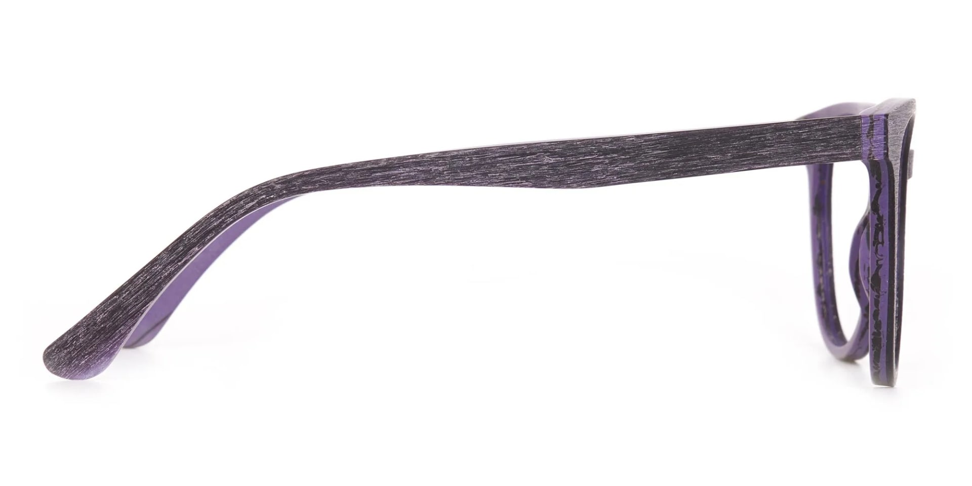 Purple Dark Violet Wood Glasses Frame Unisex-2