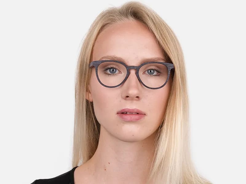 Purple Dark Violet Wood Glasses Frame Unisex-2