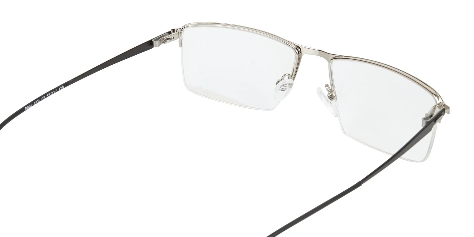 Silver Semi-Rim Rectangle Glasses-02