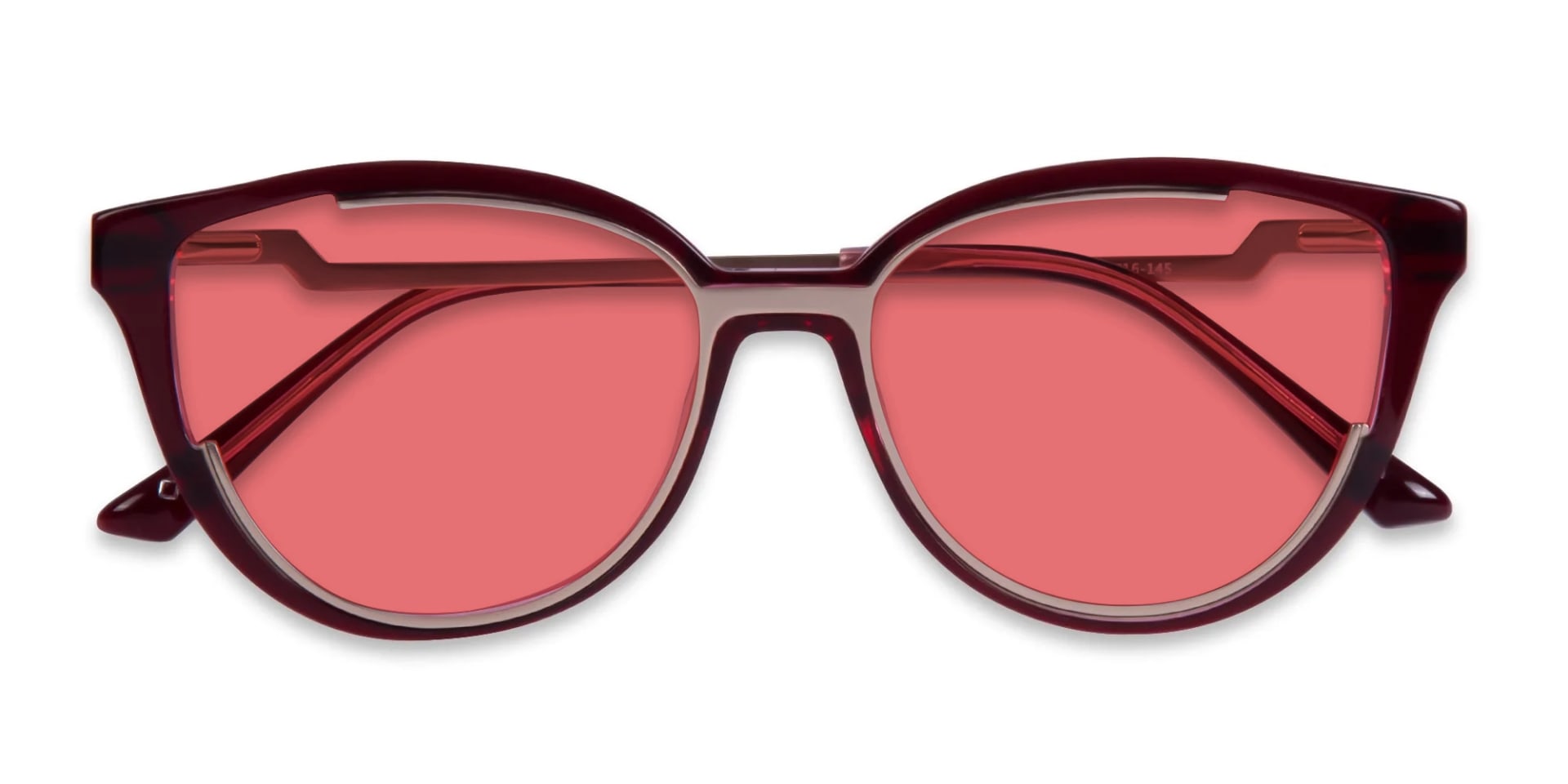 Red Cat Eye Acetate Sunglasses-4