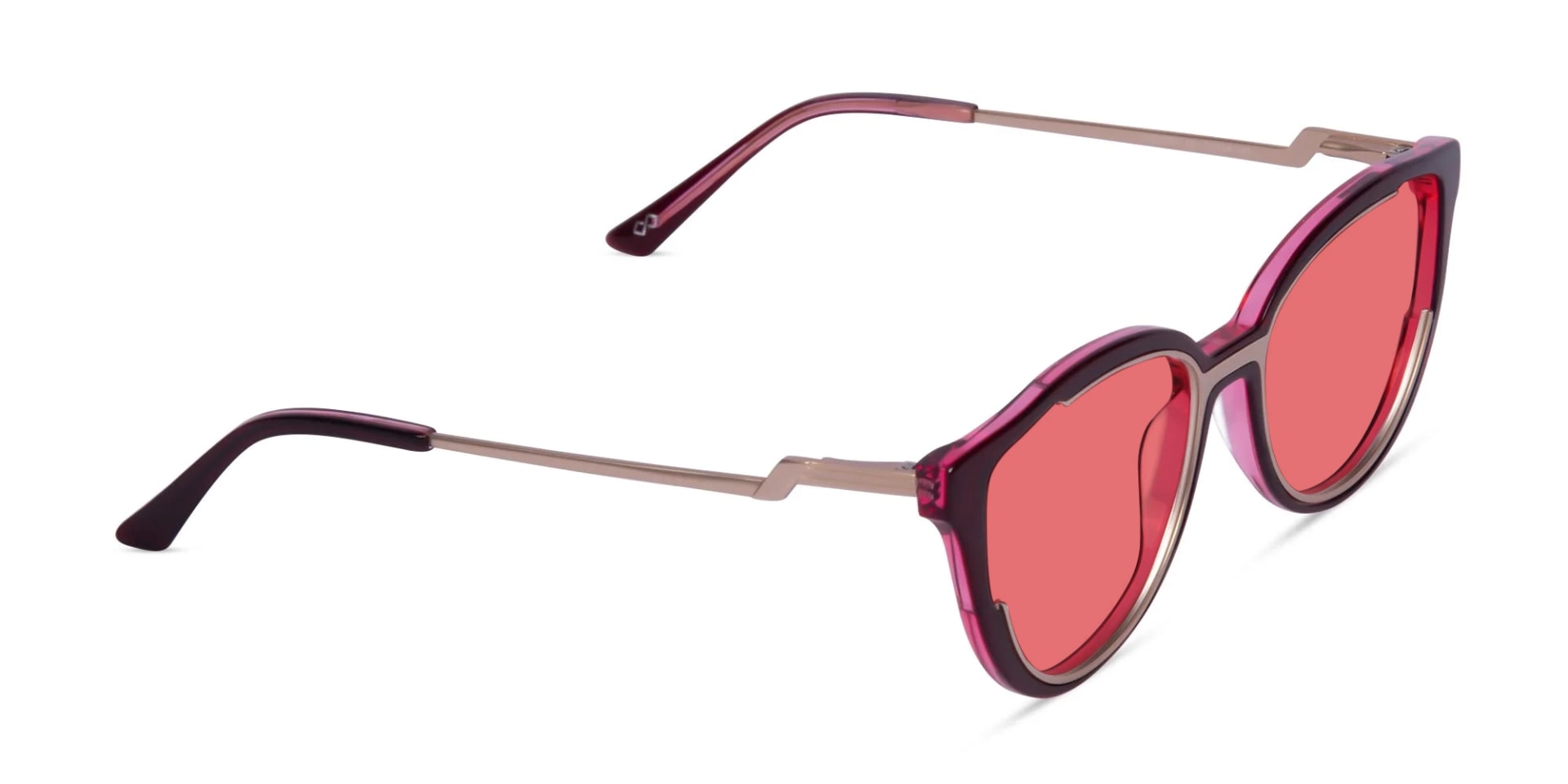 Red Cat Eye Acetate Sunglasses-4