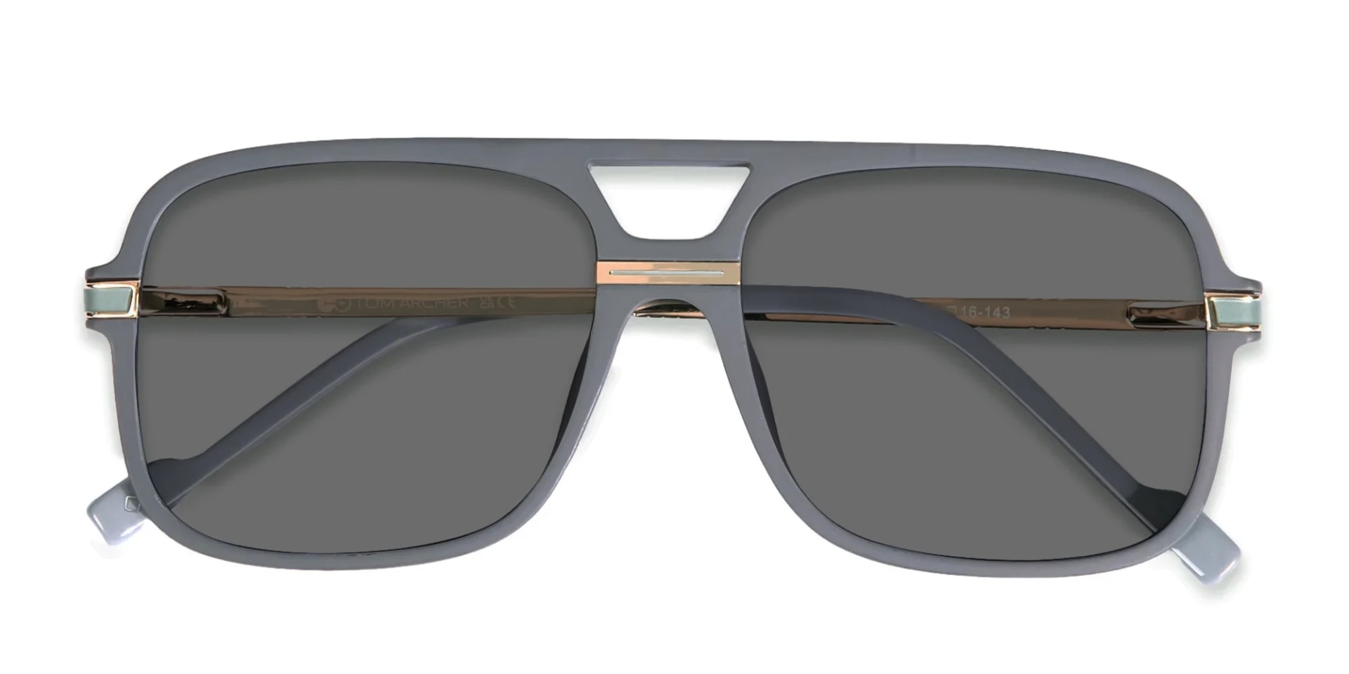 Oversized Flat Top Sunglasses-4