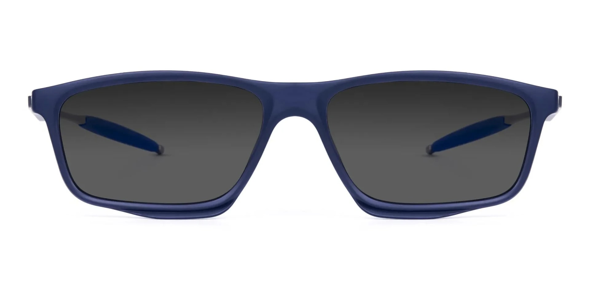 Small Black Rectangle Polarized Sunglasses For Fishing With Grey Tint-2