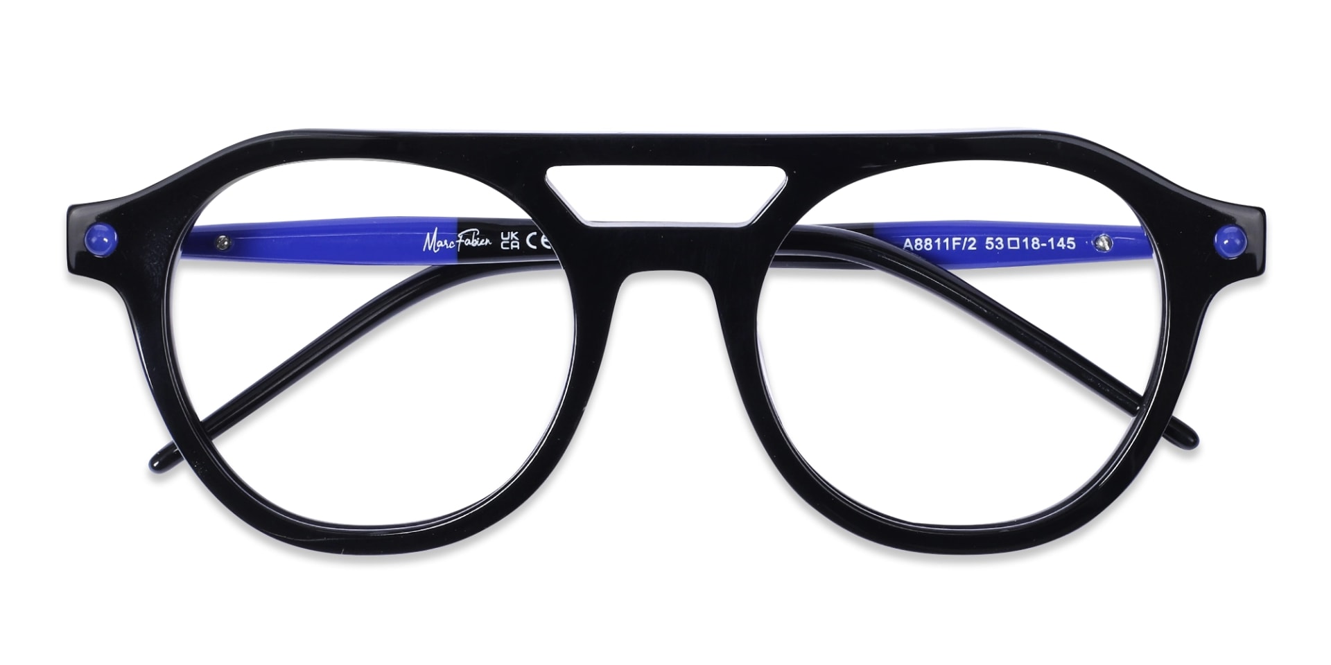 Black Pilot Round Glasses 6