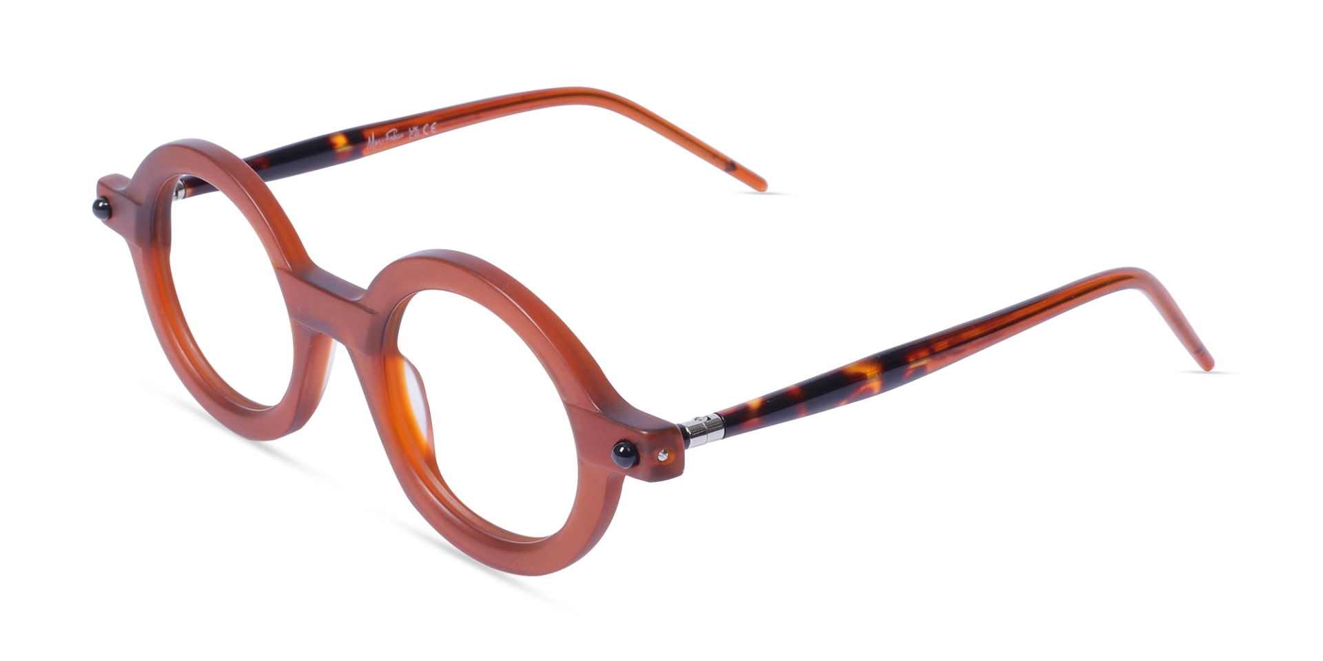 Chestnut Brown Round Oval Glasses 3