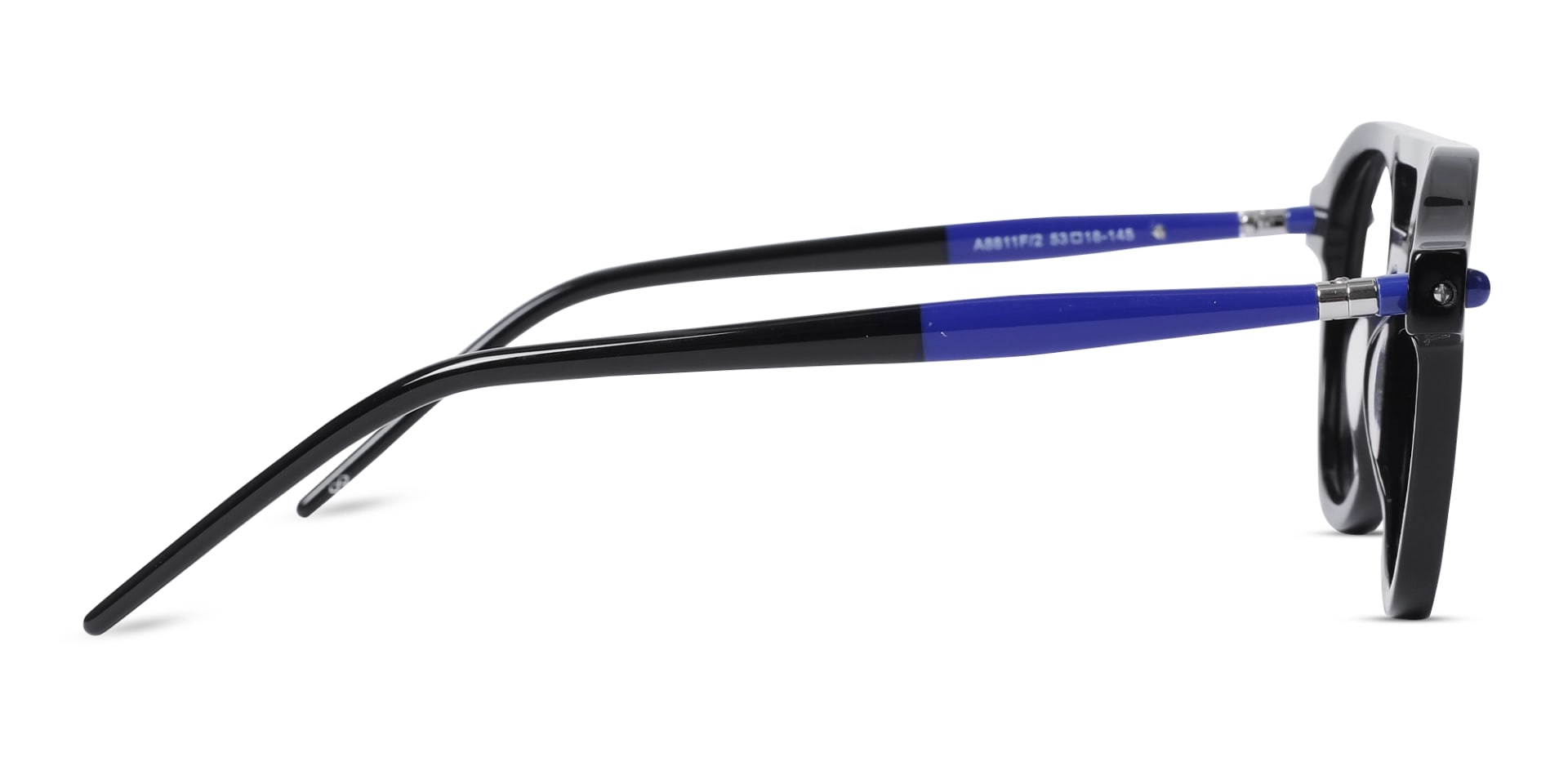 Black Pilot Round Glasses 4