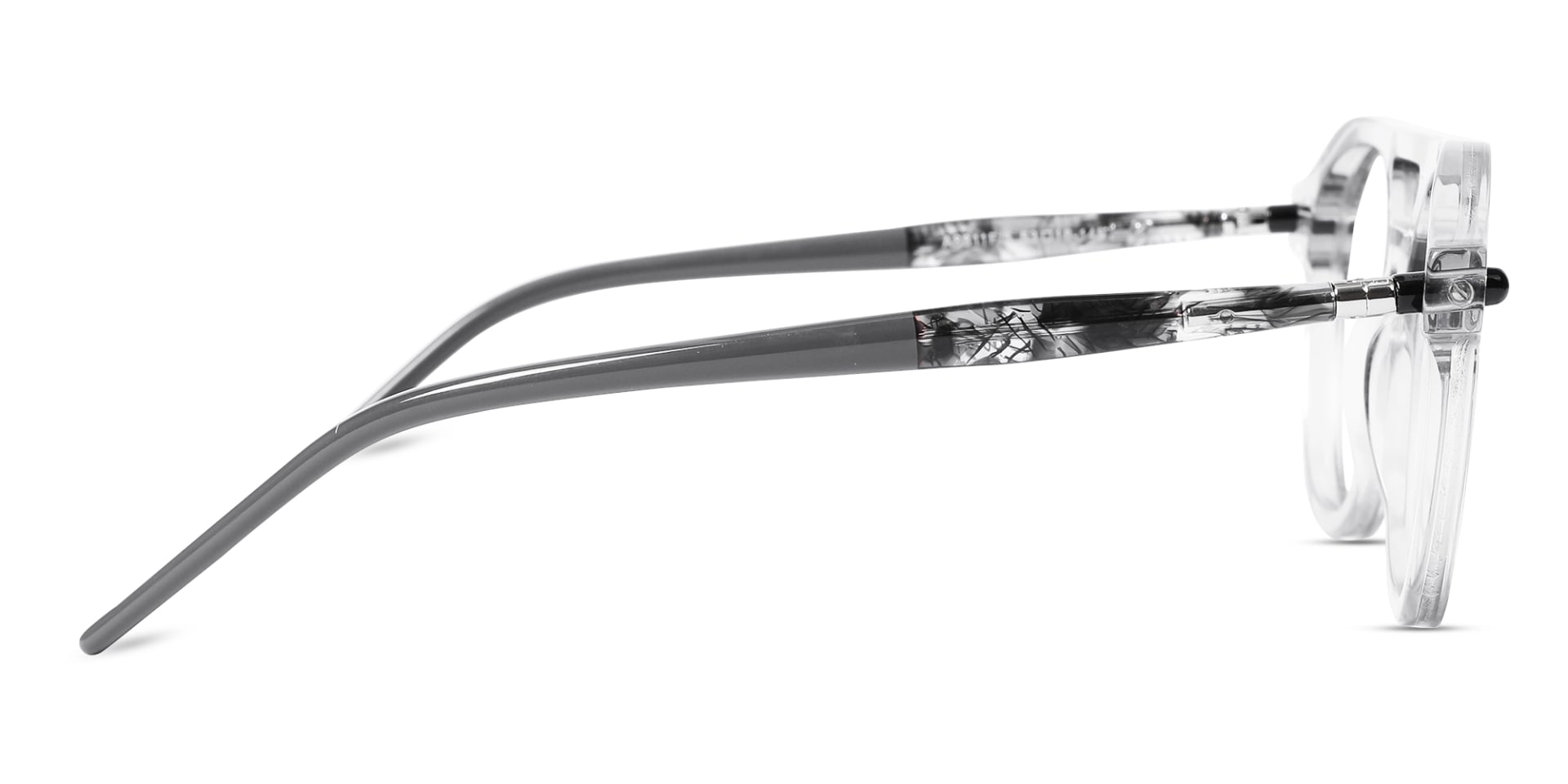 Silver Round Grey Glasses 4