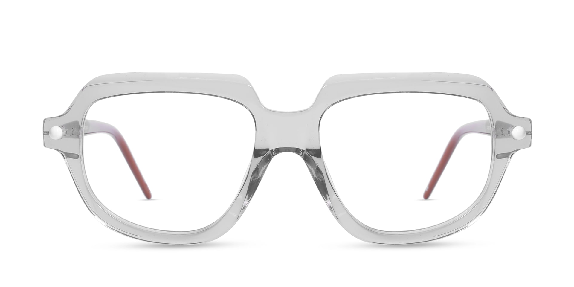 Crystal Silver Grey Oversized Glasses 1