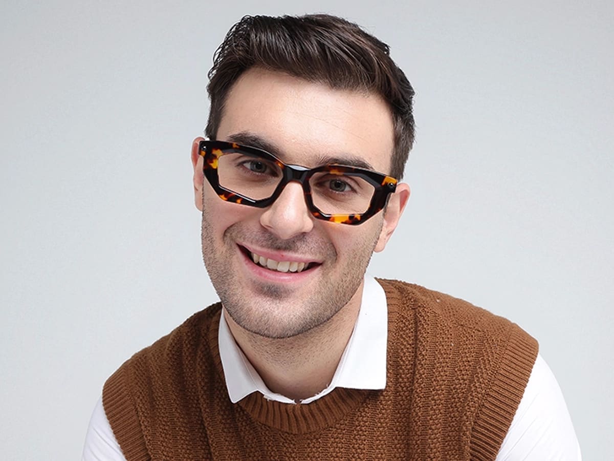 Havana Tortoise Rectangle Cat Eye Eyeglasses 41