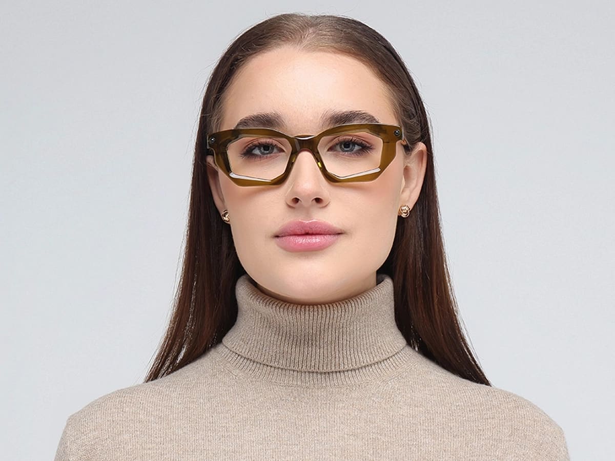 Crystal Olive Green Spectacle Frames 51