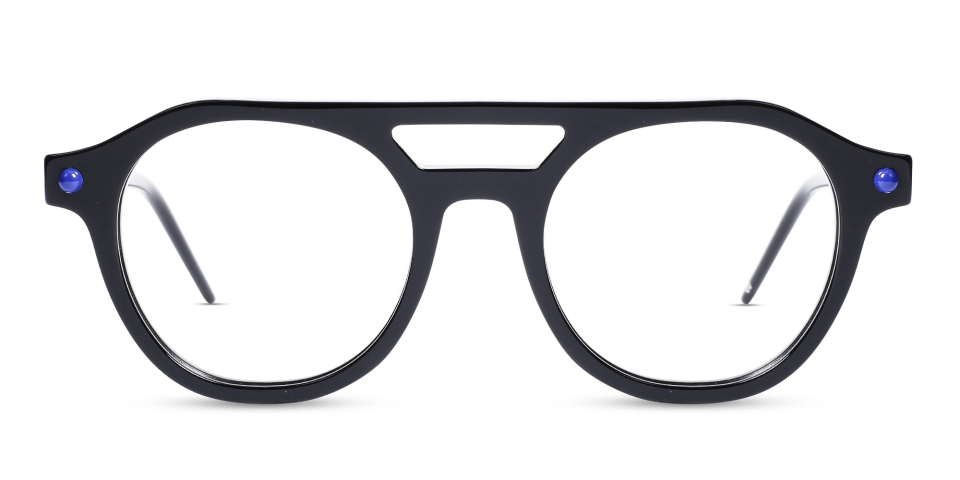 Black Pilot Round Glasses 1
