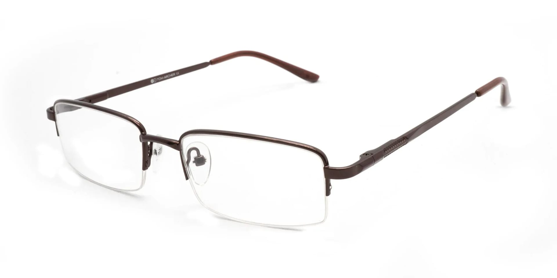 Brown Half Rim Glasses-3
