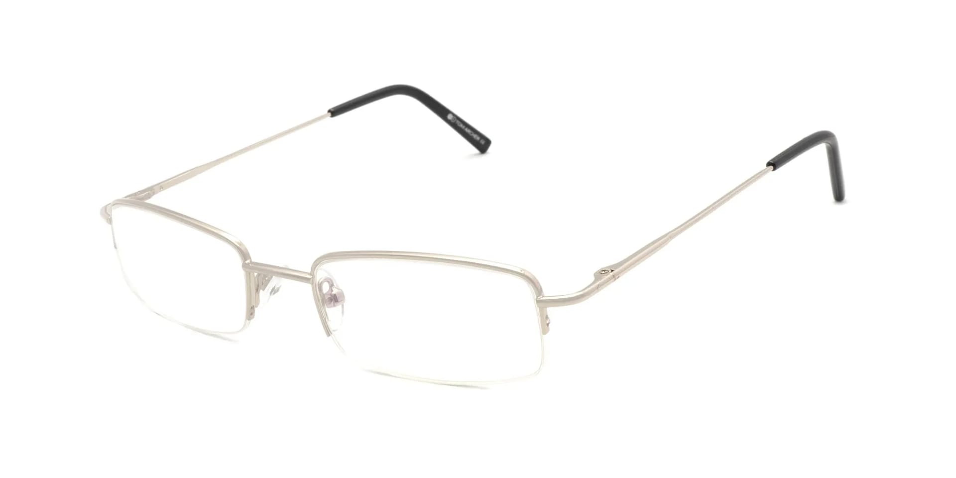 metal half rim glasses-2