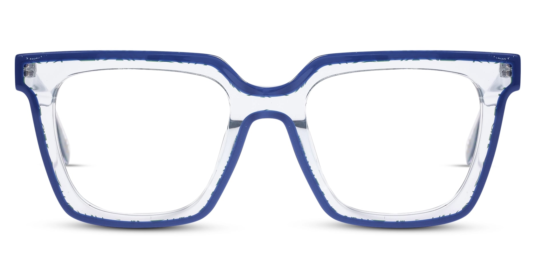 Blue Square Unisex Glasses 1
