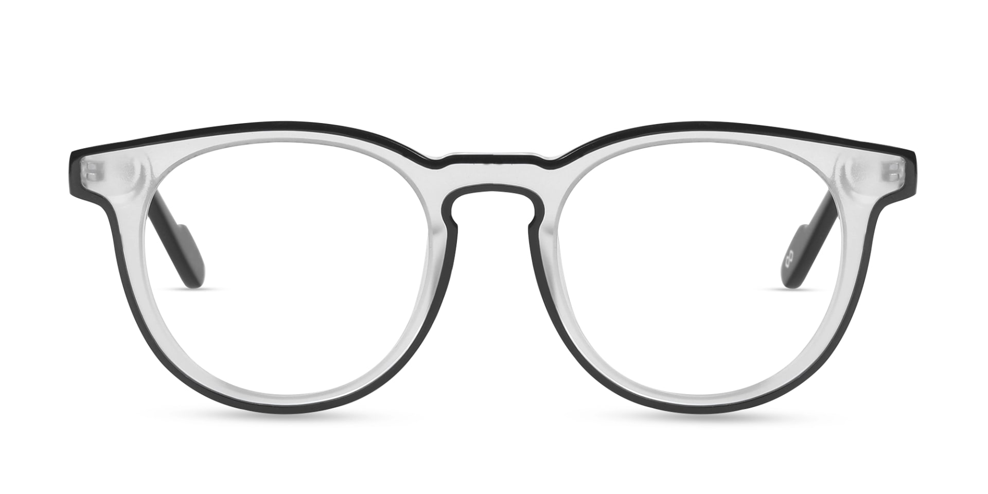 Black Round Clear Glasses-1
