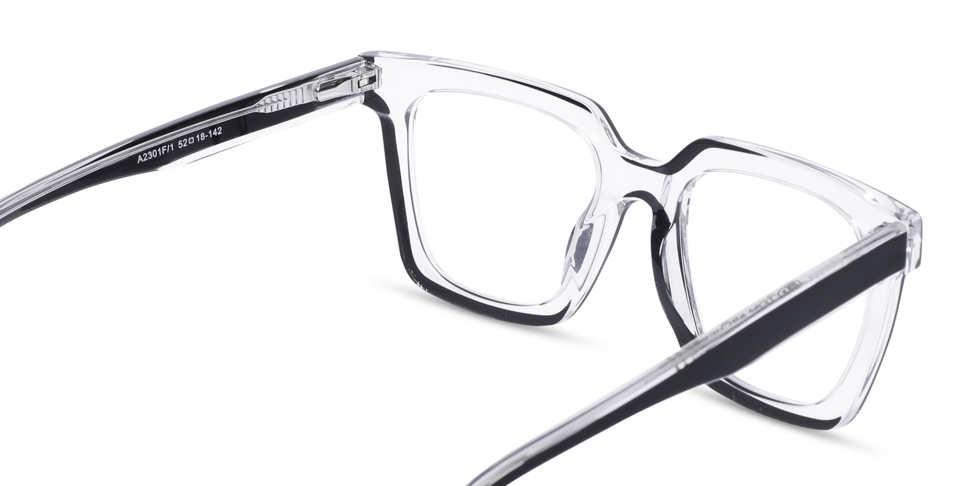 Clear Black Unisex Glasses 5